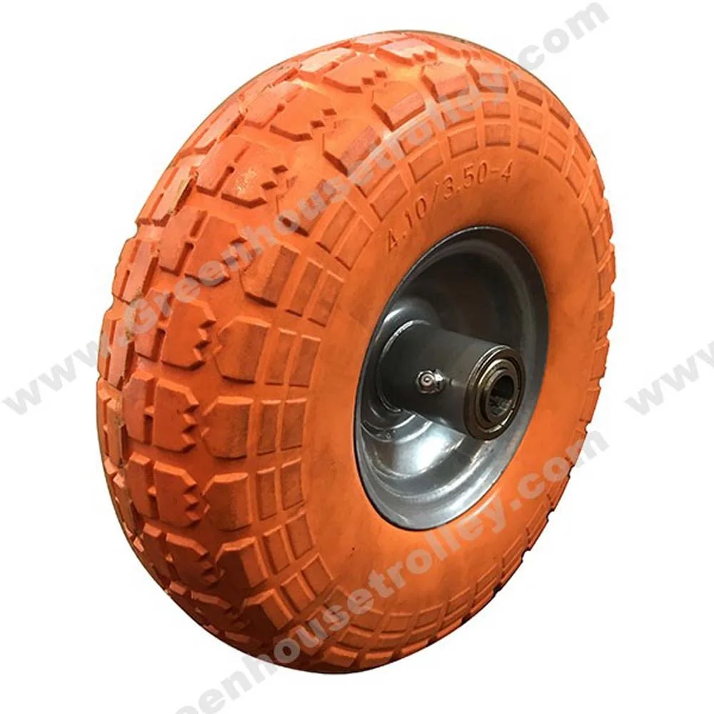 3.50-4 solid PU foamed wheel for hand truck from china supplier 10 inch