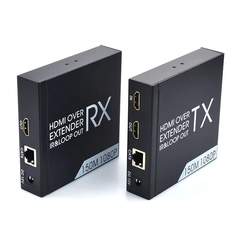 150m hdmi extender video AV Transmitter Receiver With Loop Out hdmi over ip transmitter hdmi ethernet extender support POE