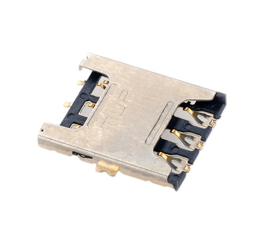 6PIN + SWITCH Female Nano SIM Card holder connector For automotive GPS tracker