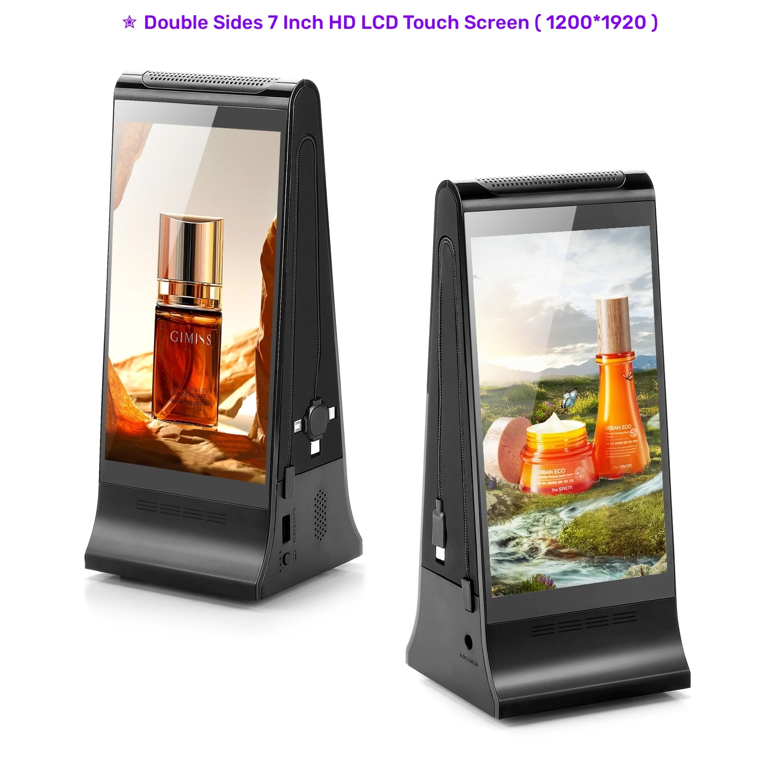 customized indoor advertising machine led video photo posters restaurant menu board table top digital display