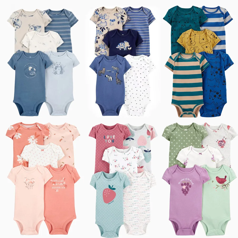 Hot new summer baby jumpsuit short sleeve boys and girls cotton baby rompers 0-3 months baby clothes wholesale