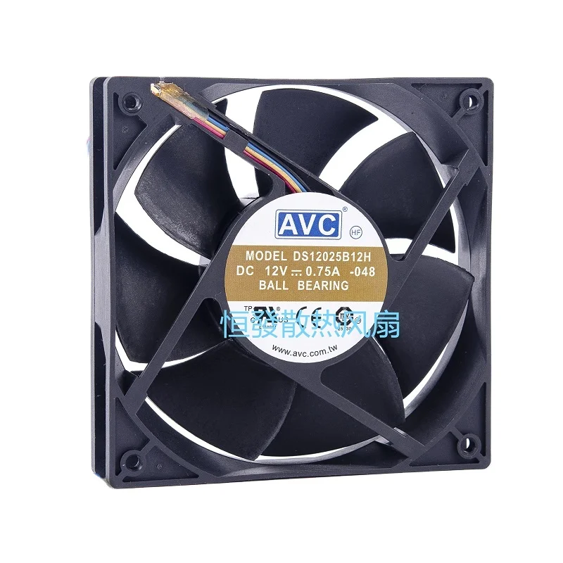 Avc Da12025b12l 12v 0.75a 12cm 12025 120x120x25 89cfm 0-30db Ultra Silent 4-wire Axial Flow Centrifugal Exhaust Cooling Fan