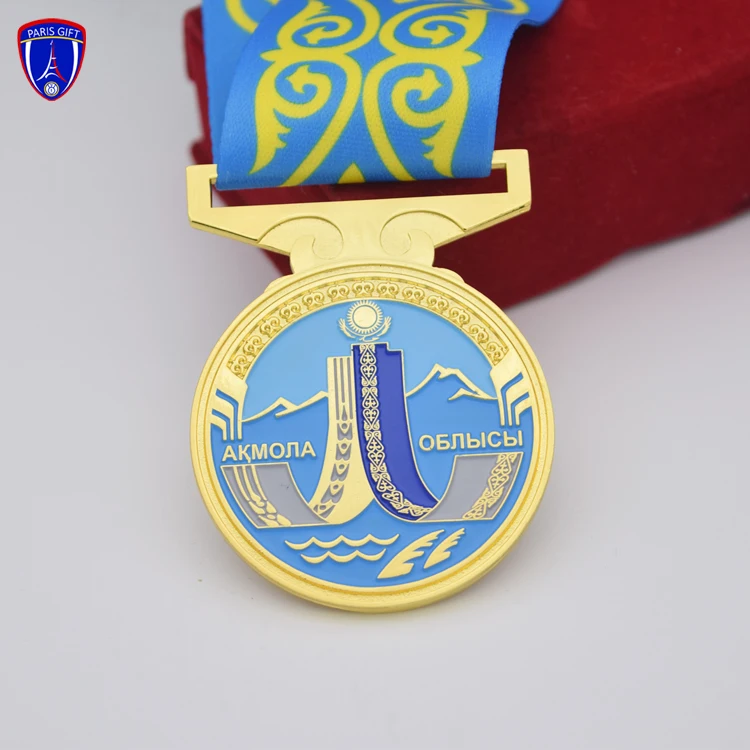 Kazakhstan zinc alloy custom your own design National soccer medals for sport metal medallion