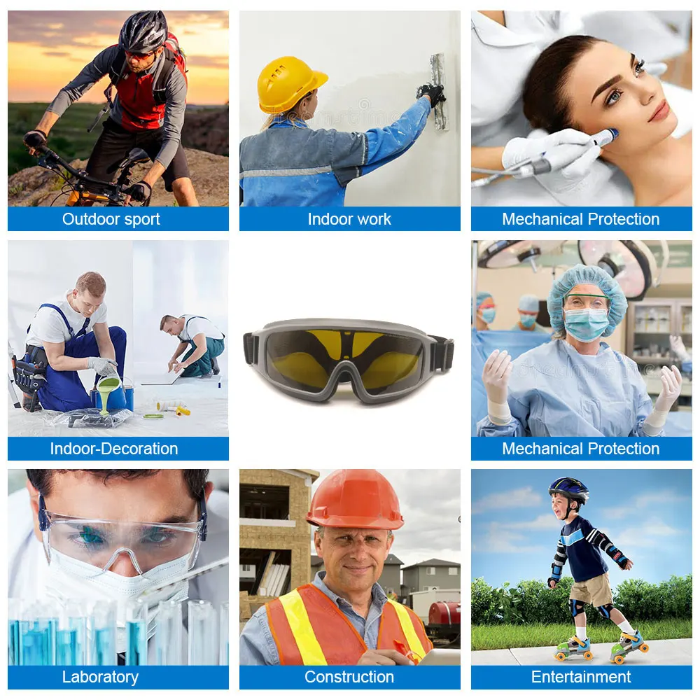 CE Ansi Z87 Eye Protection Goggle Personal Equipment Anti Fog Clear Dark Safety Working Eyewear Fashion Protective Glasses