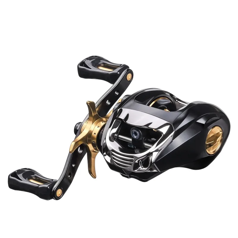 LINNHUE BT Golden Right Hand High Quality Waterproof Baitcasting Fishing Reel Magnetic Brake Wheels