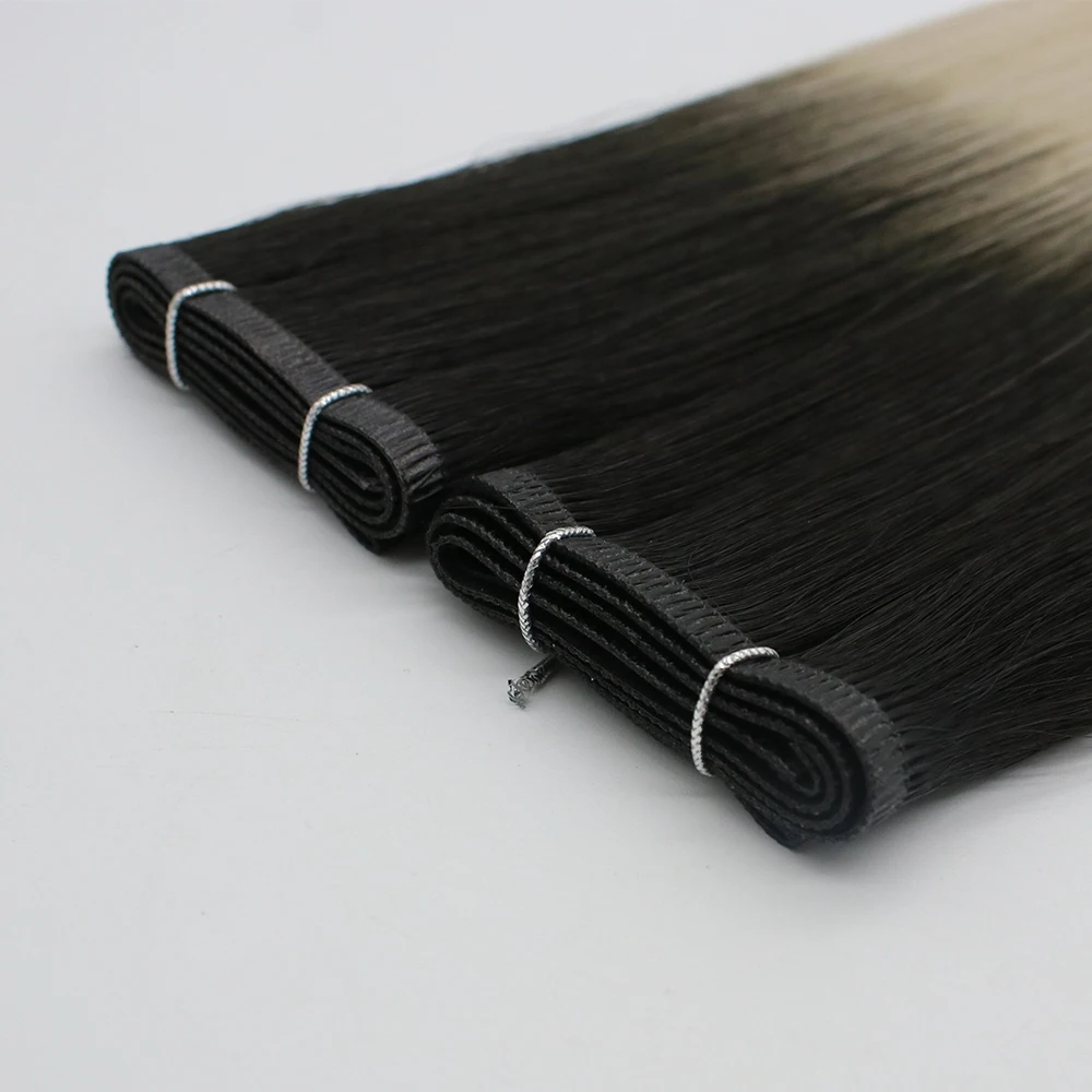 Changshunfa Russian hair Thick Full End Machine Flat Weft Cuticle Aligned Remy Virgin Double Drawn Hair Extensions