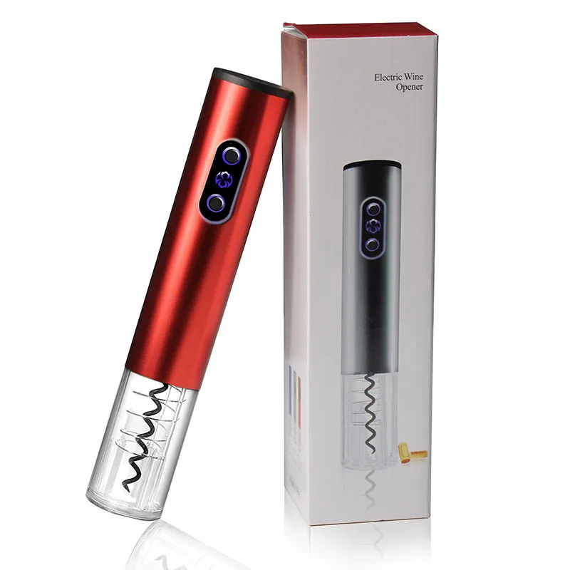 
Professional Grade Battery Powered Red Wine Opener with Removable Free Foil Cutter Electric Wine Bottle Opener 