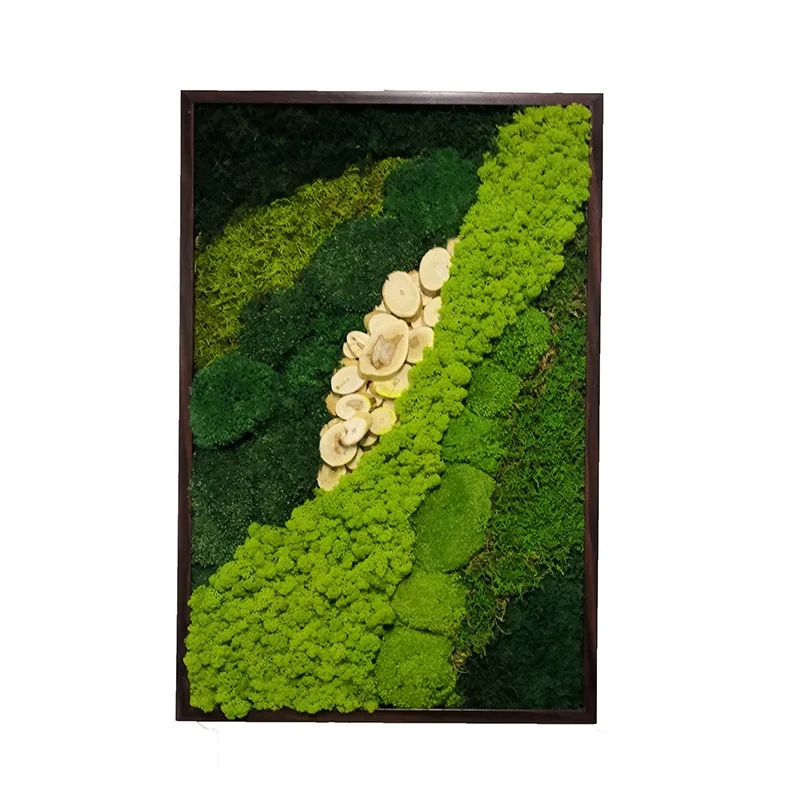2019 The Most Popular Room Decoration Reindeer Preserved Moss Panel