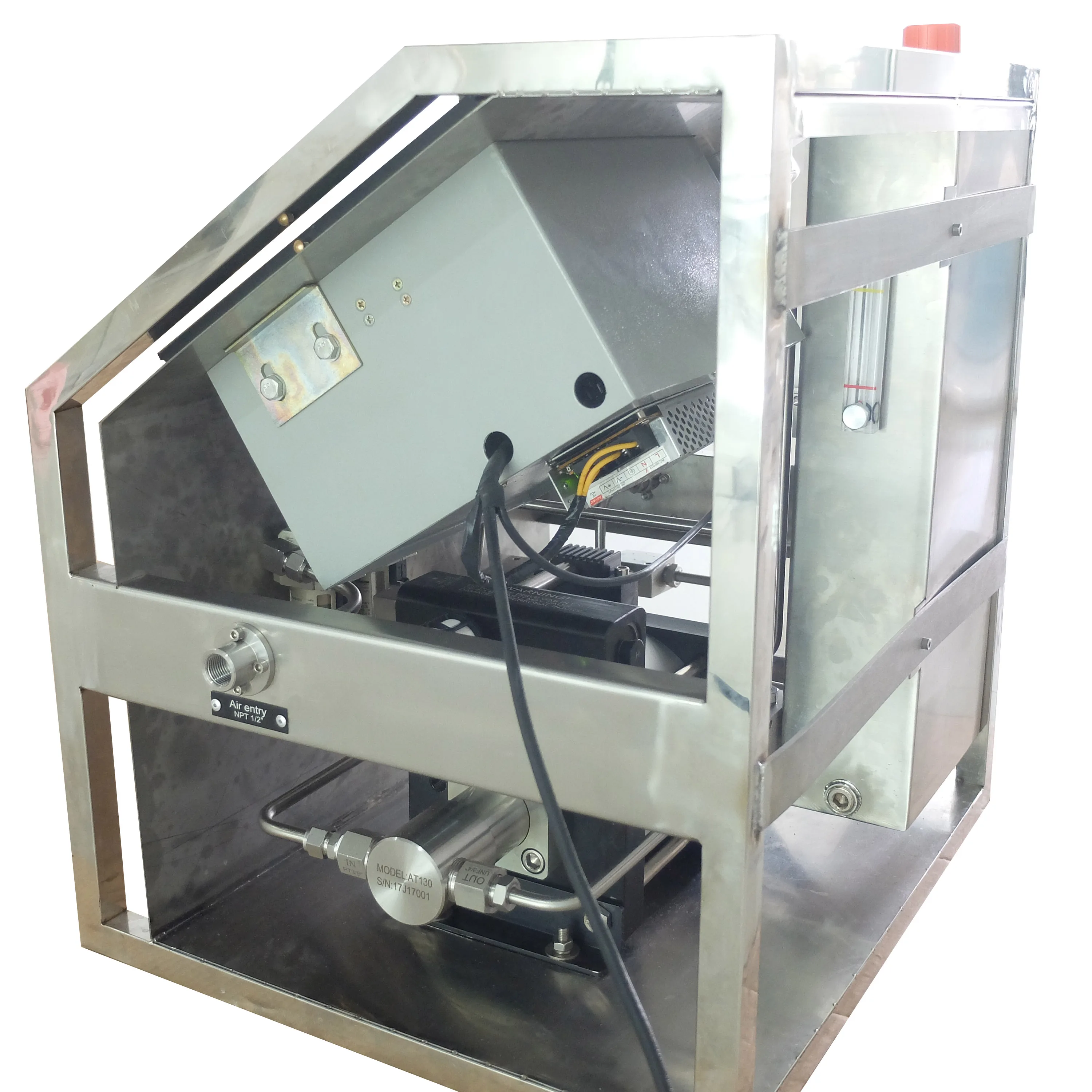 USUN Model:US-AT100 500-800 Bar portable burst air  hydraulic pressure testing station with chart recorder