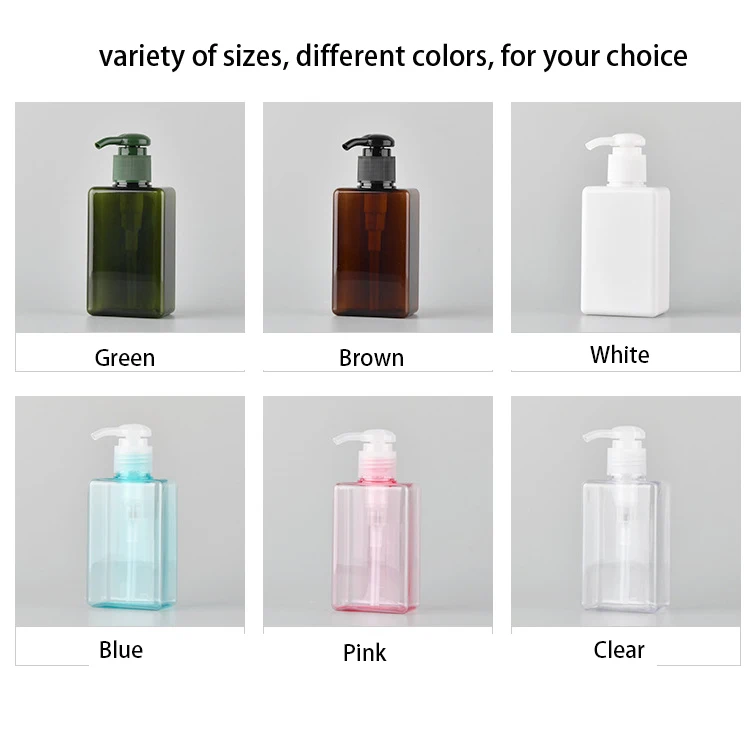 250ml 450ml 650ml Foaming Soap Dispenser Shampoo Body Wash Liquid PETG Plastic Empty Square Foam Bottle with Pump