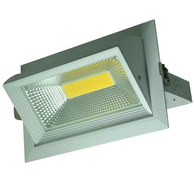 35w 3CCT adjustable square Trunk Lights COB Adjust Ceiling wall washer Down Light With reflector  ideal for meat shop