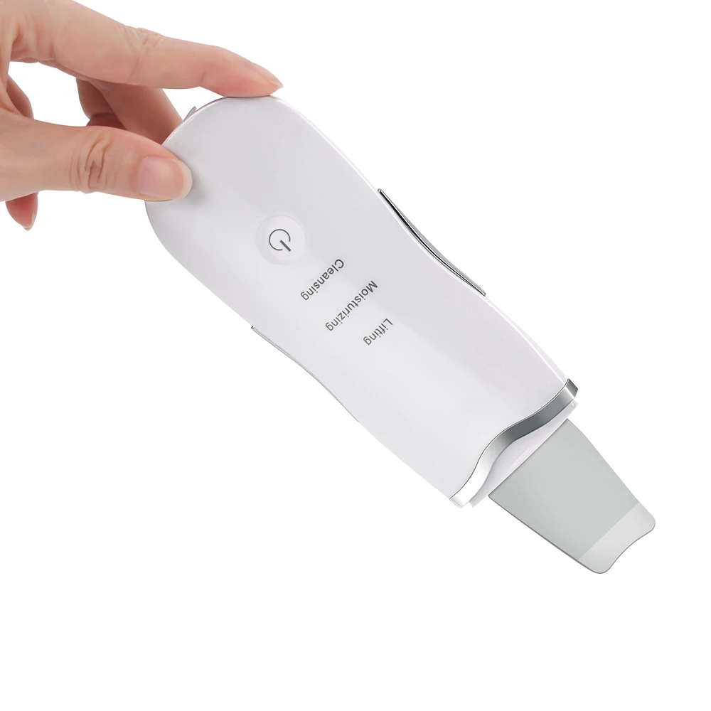 2022 Electric facial dead skin peeling professional sonic cleaning ultrasonic skin scrubber blackhead remover face spatula