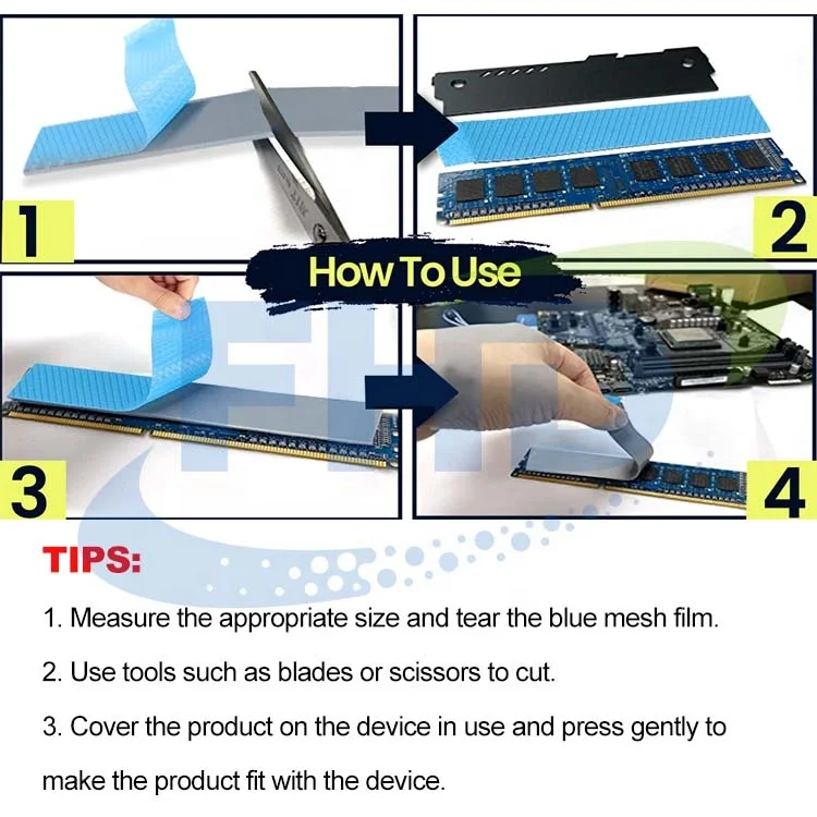 Laptop High Cooling Thermal Insulation Pad 12.8 20W/M.K 15W 20 Wmk 3Mm Rtx 3080 Gpu Thermal  Pad