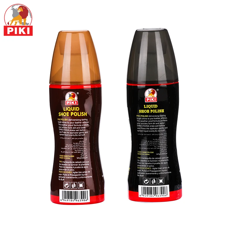 
Chinese manufacturer bottle for waterproof leather liquid shoe polish with sponge applicator 