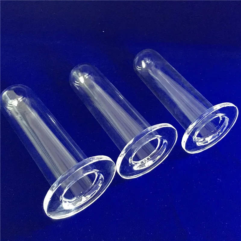 Подгонянная прозрачная пробирка рукава кварца стеклянная с фланцем