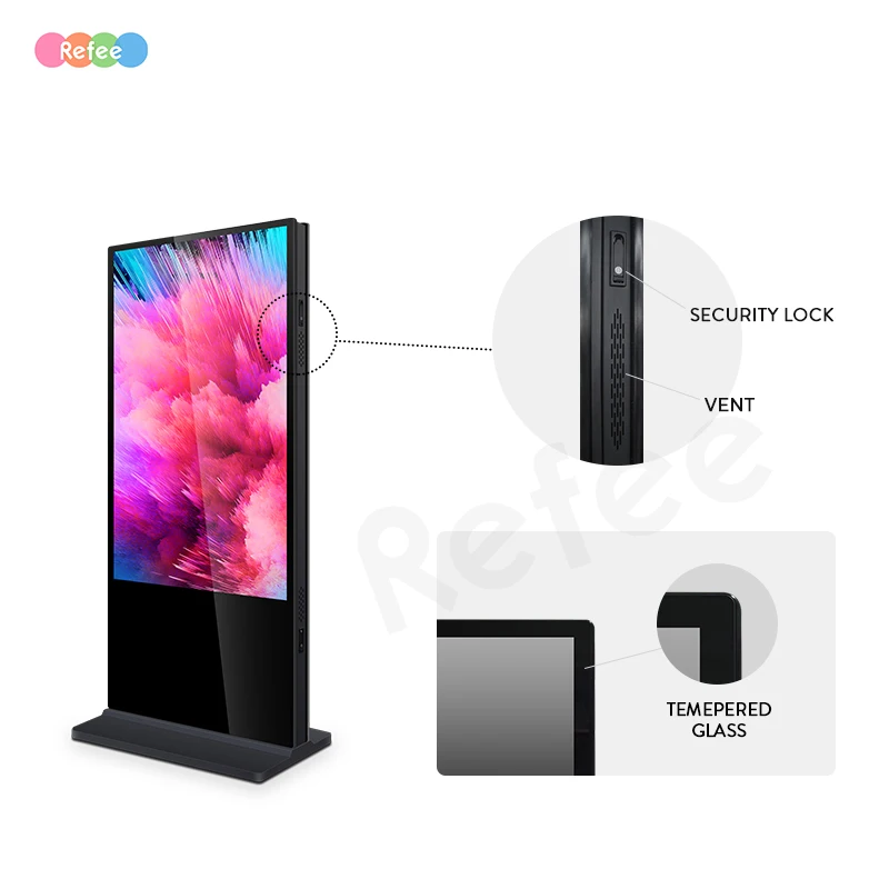 55 65 inch LCD Digital Signage and displays HD Poster 43 55 inch lcd kiosk 4k indoor advertising player HD touch screen kiosk
