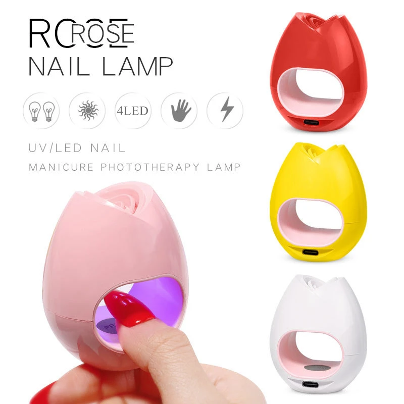 Low price wholesale USB rose mini LED uv lamp nail single finger drying nail lamp