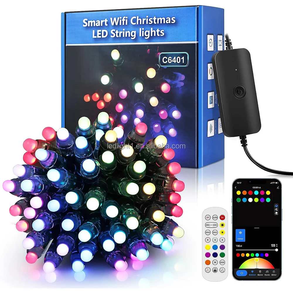 50pcs 12mm WS2811 Full Color LED Pixel Light Module DC 12V Waterproof RGB Color 2811 IC Digital LED Christmas Light