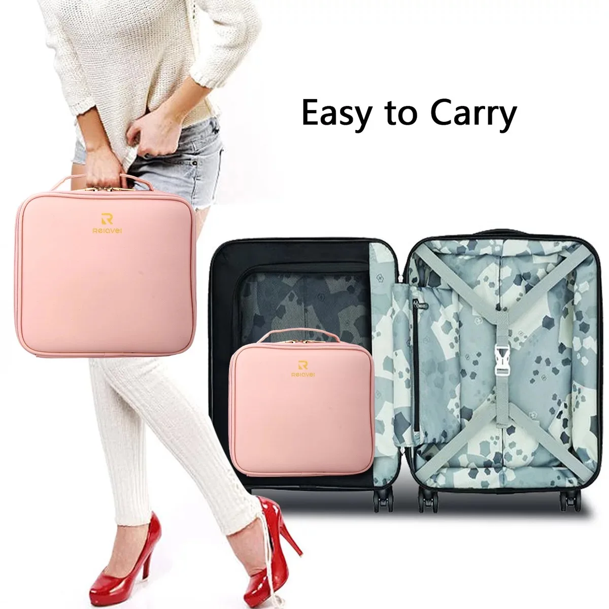 Портативная дорожная водонепроницаемая сумка для кистей для макияжа, портативная нейлоновая сумка для туалетных принадлежностей