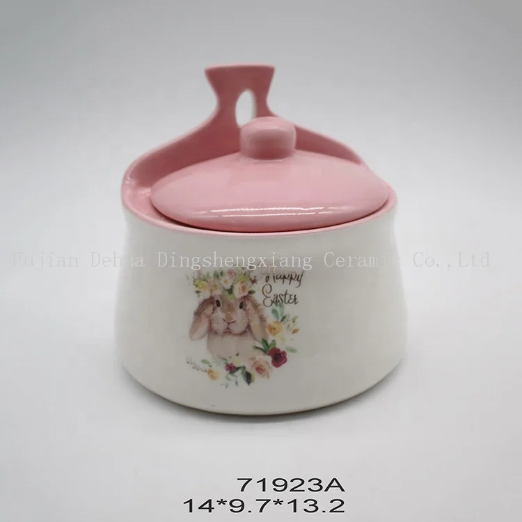 Best Quality Happy Easter Decoration Teapot Set Ceramic Water Coffee Tea Pot