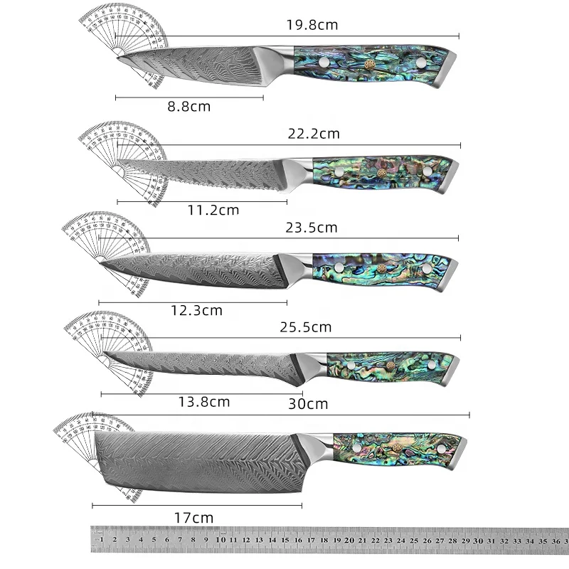 Luxury China Manufacturer Damascus Steel Kitchen Chef Knife sharp Blades Cutting Vegetables Meat Steak Beef Multipurpose Knife