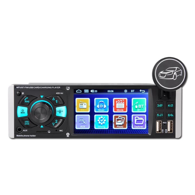 Car MP5 Multimedia Player 4.1 inch Display Screen Car Radio With BT Video AUX FM Autoradio