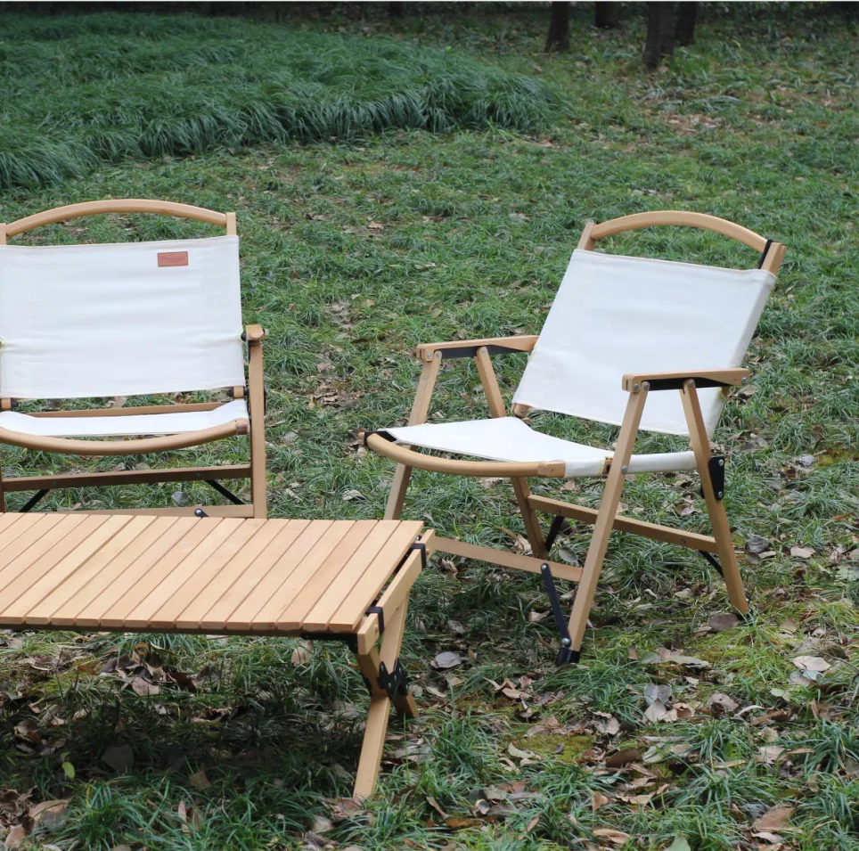 
Kingmax factory price outdoor foldable picnic backpack wooden folding camping chairs with carry bag 