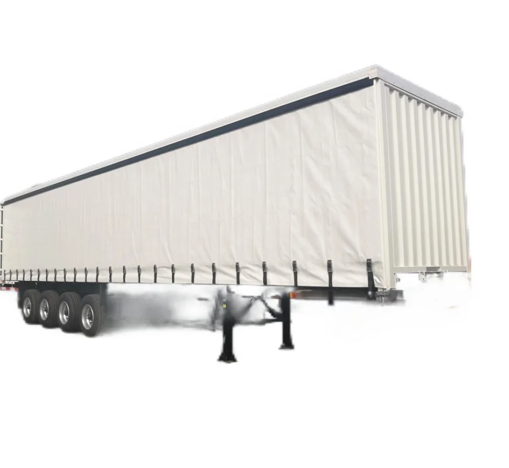 6-Place Passenger Sedan and Steel Truck Trailers Curtained Side Trailer Truck 40 Ton Max Payload Semi-Trailer Type