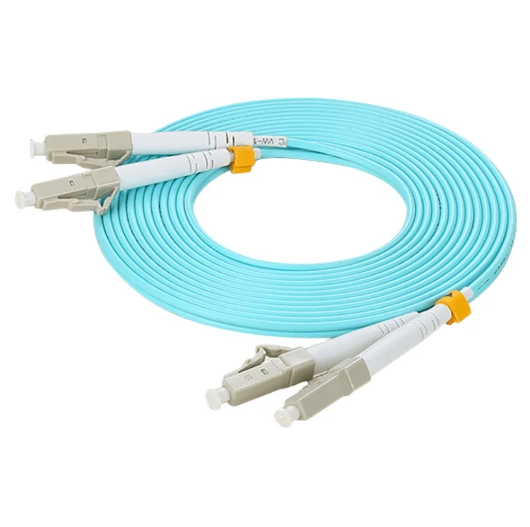 Superior Quality LC to LC MM 50/125 Duplex 3.0mm 2.0mm Aqua Color Fiber Optic Cable Trunk Cables OM3 Fiber Optic Patch Cord