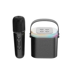 Karaoke Machine for KidsMiniPortable Bluetuth KaraokeSpeakerwith 2 Wireless Mics and Colorful Lights for Kids