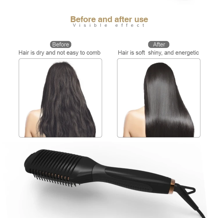 Hottest Quality Hot Air Brush Hair Dryer Portable Green Color For Hair Straightening Curling Drying Household Salon Tool