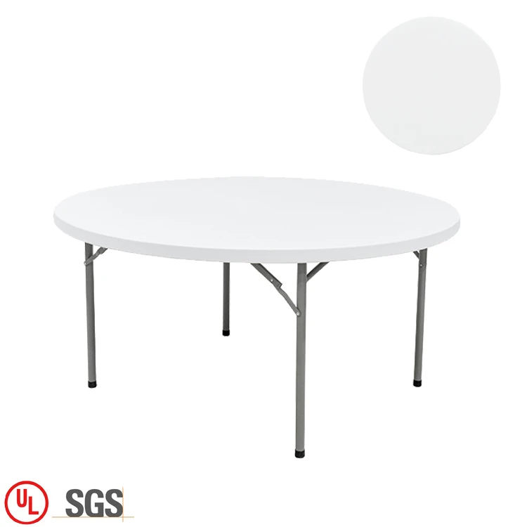 High quality banquet foldable folding table round cheap plastic round tables for dining