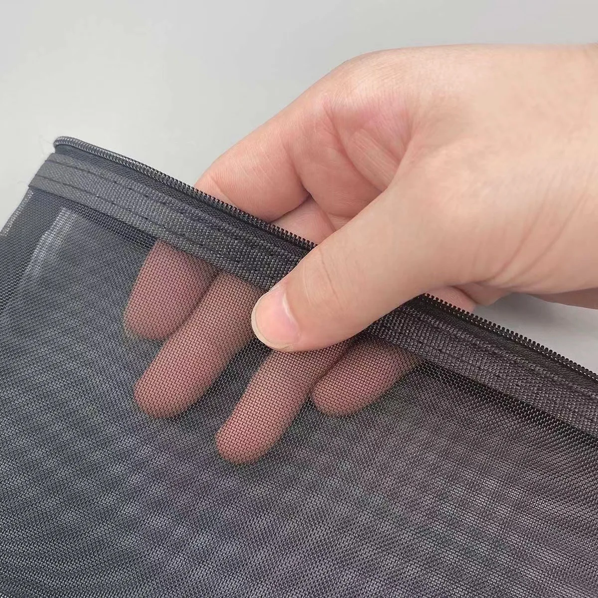 SY Mesh Pencil Bag Pencil Storage Bag Student Exam Special Pencil Case Transparent Simple Fabric