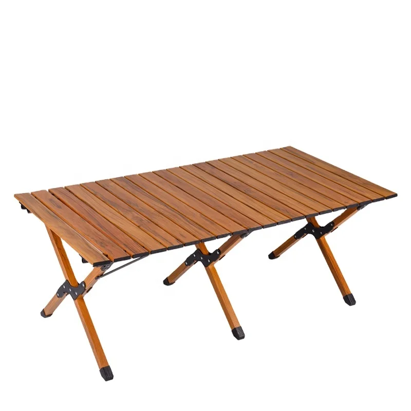 Hot Sale Outdoor Folding Table Portable Aluminum Camping Picnic Egg Roll Table