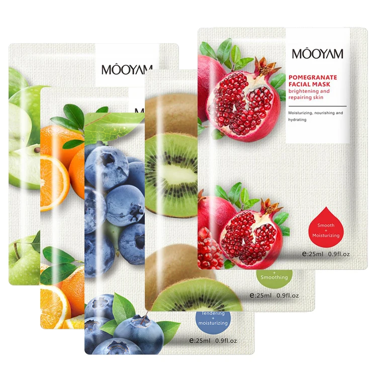 Fruit Facial Mask Private Label Natural Fruit Extract Skin Care Mask Moisturizing Whitening Fruit Beauty Facial Sheet Mask