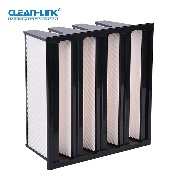 High Efficiency HVAC System Air Filter  V-bank Ventilation Hepa Filter Air Conditioning V Bank Filter