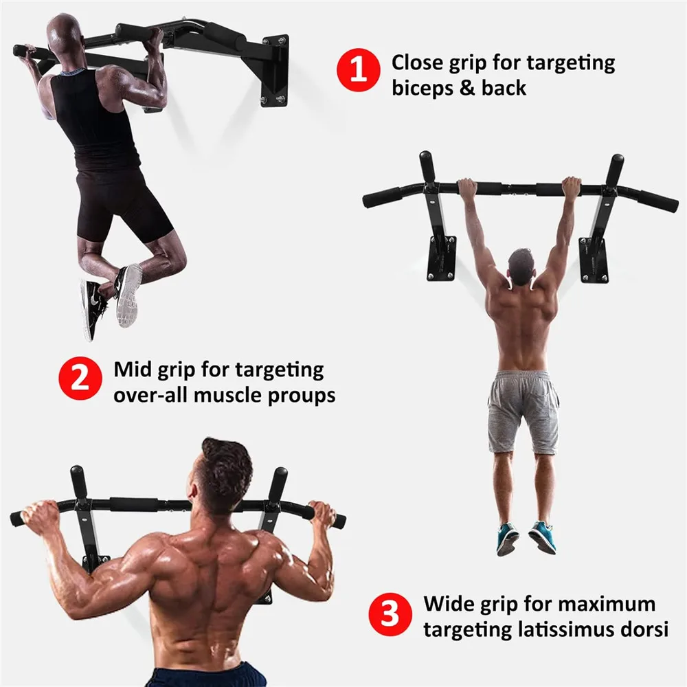 Pull up Bar Chin up Station Wall-mounted Horizontal Bar Pull-up Machine Single Parallel Bars for Home Gym Exercise
