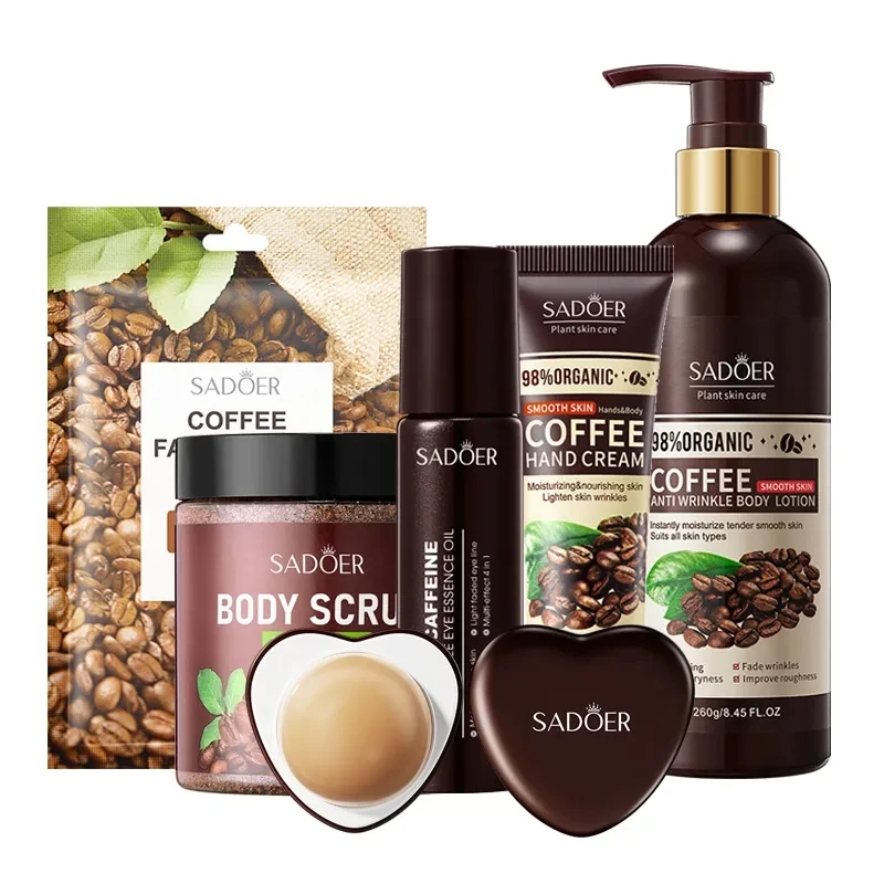 Beauty Set Eye Essence Oil Lip Balm Facial Masks Exfoliating Body Scrub with Retinol Face Care Set