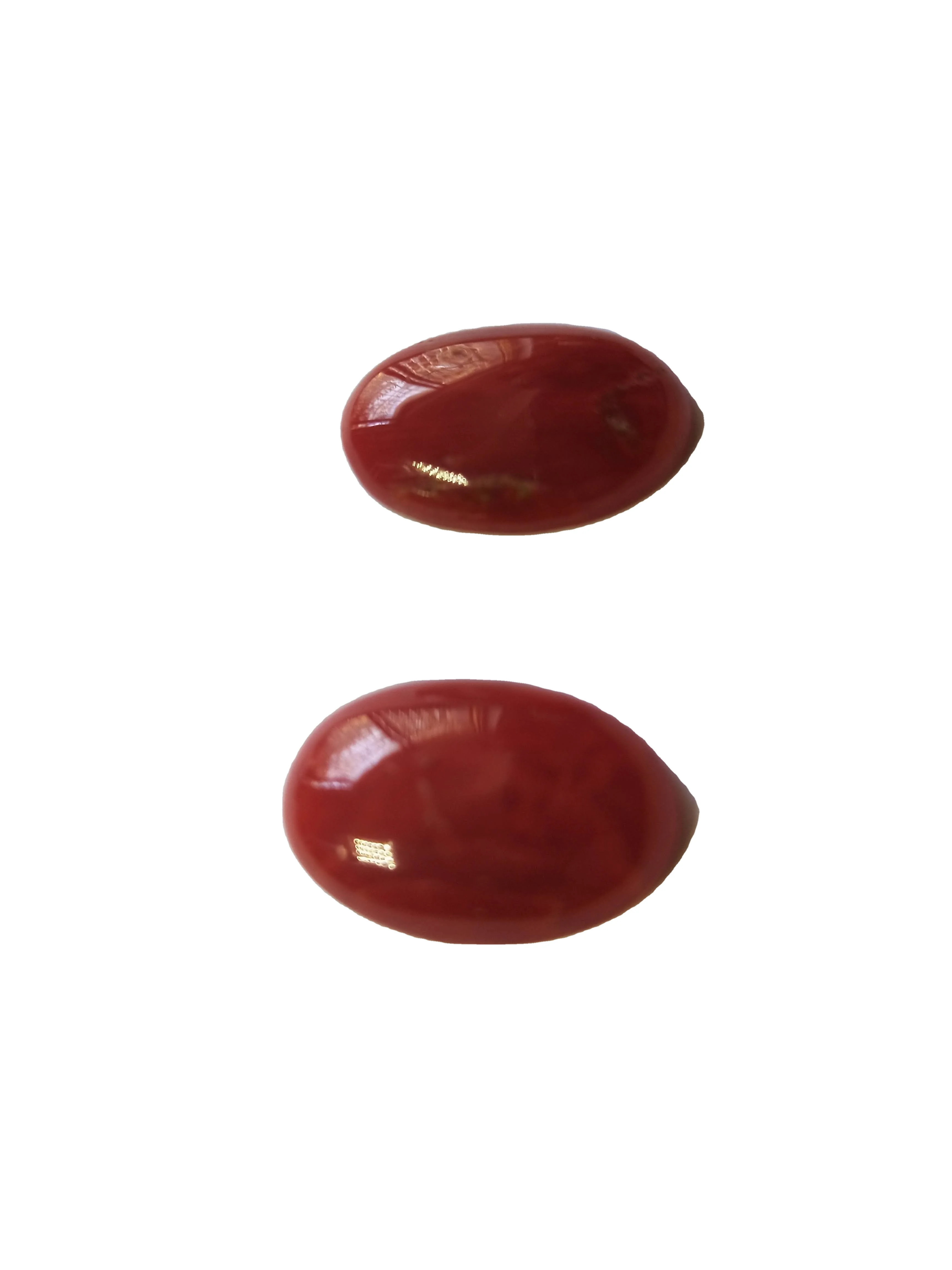 Italian Natural Red coral oval cabochons corallium rubrum from Mediterranean Sea 12x10mm for ring pendant brooch jewelry making