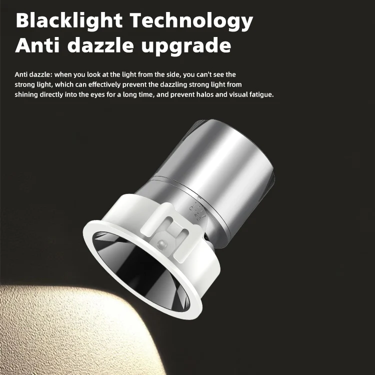 5W 6W 7W Shop Hotel Spotlights Embedded Led Wall Wash Anti-Glare Downlights