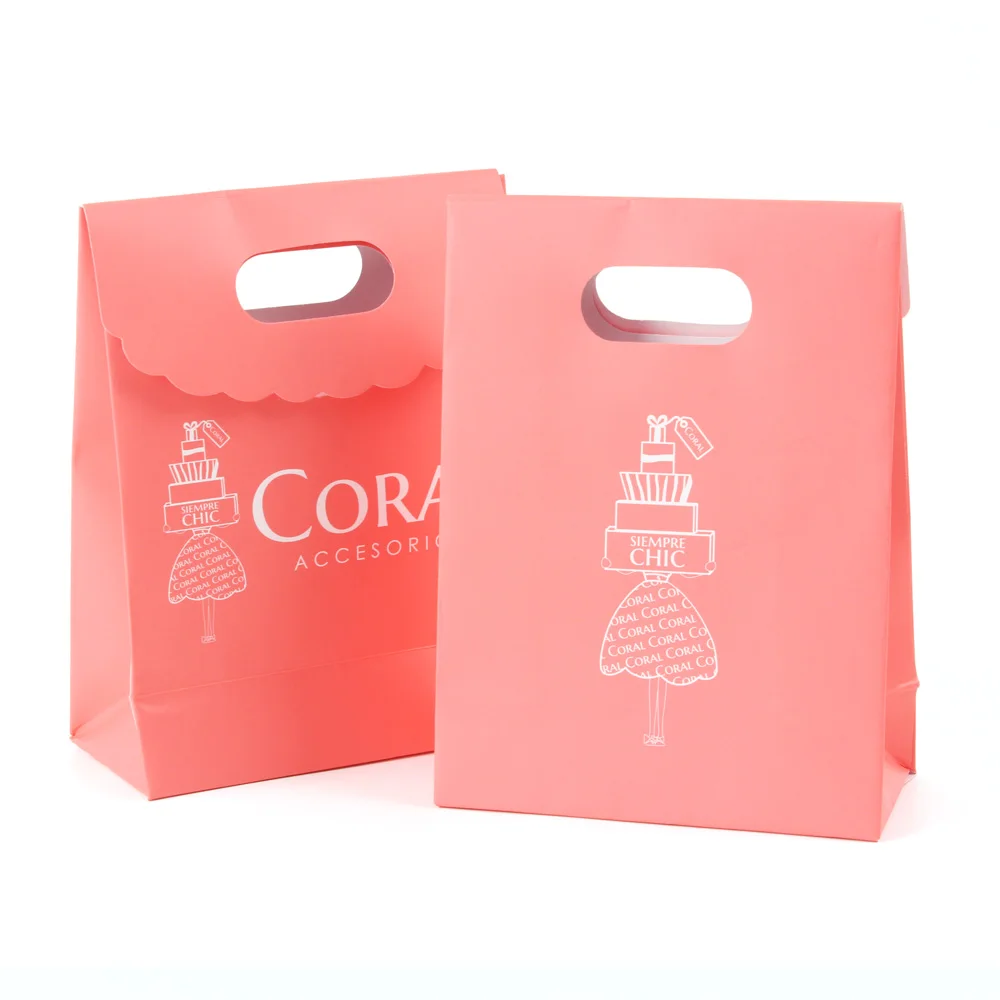 Yilucai Custom Pink Retail Shop Promotional Wedding Birthday Colored Gift Bag Kids Party