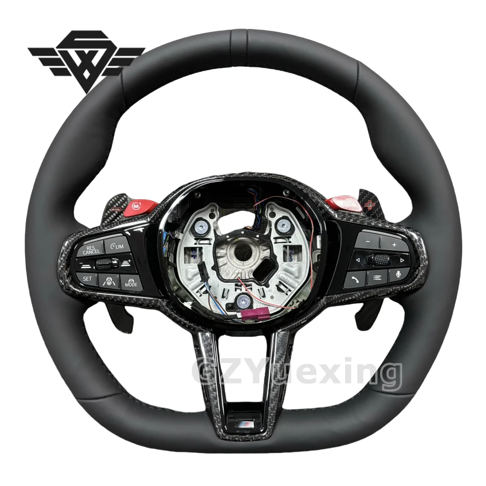 Полная кожа руль из углеродного волокна весла Подходит для BMW G30 G31 G32 X3 G01 X4 G02 M2 G87 M3 G80 M4 G82 G42 G20