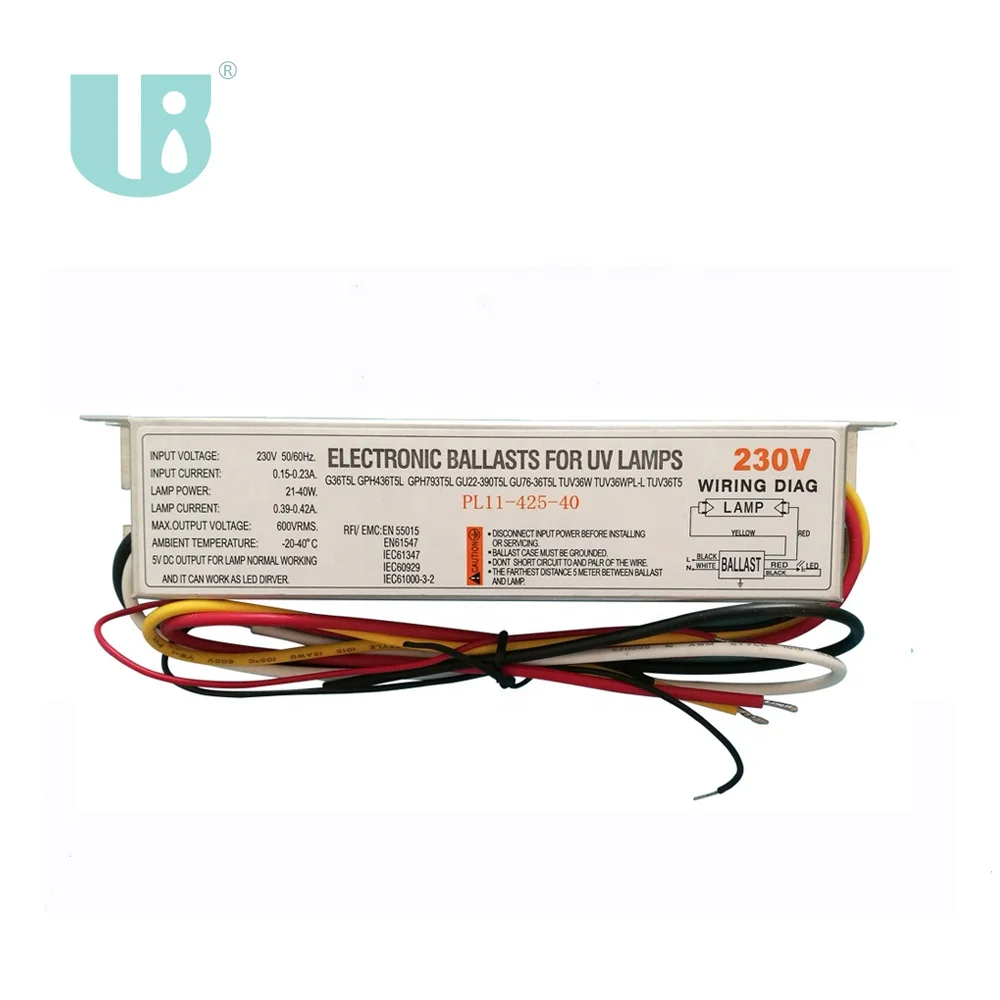 110V-240VACuniversal UVC лампа Электронный балласт для ультрафиолетового 21-41 Вт PL11-425-40