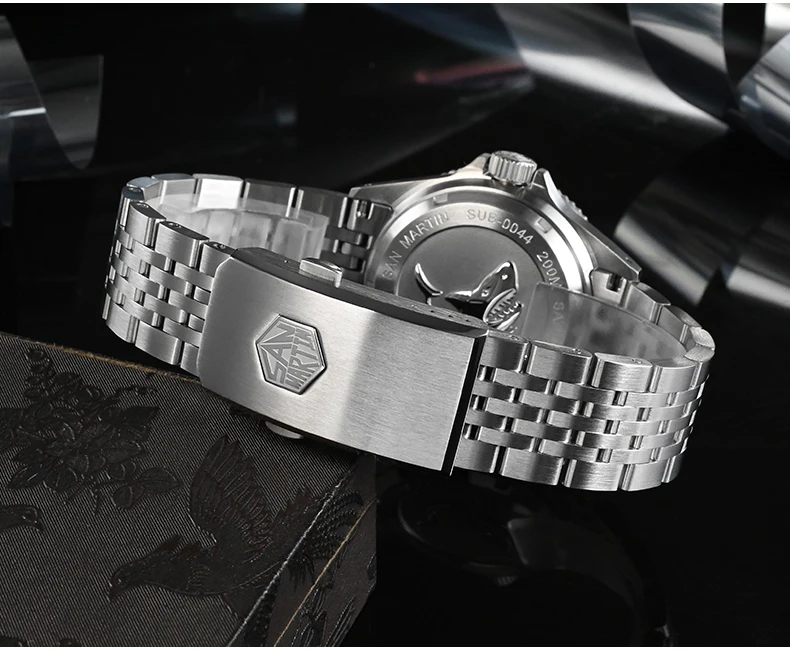 San martin unique design 38mm 20atm Japan 8215 mechanical automatic 316 stainless steel diver dive full color watch man for sale