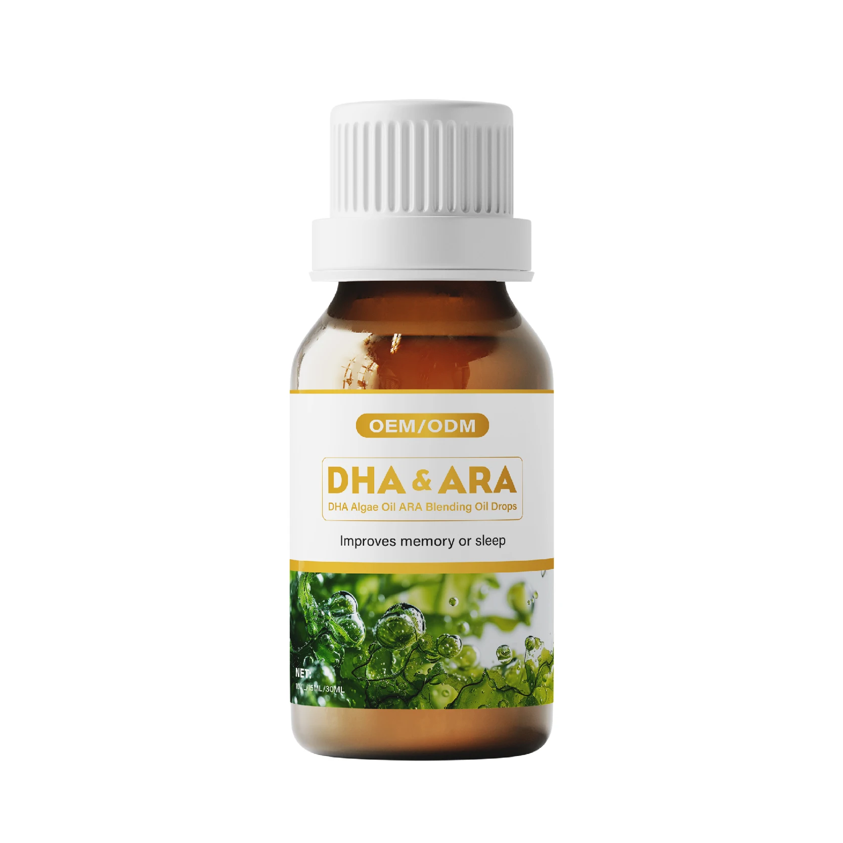 OEM DHA Algae Oil ARA Drops Promotes Kids Brain Booster and Vision Development Nootropics Supplement