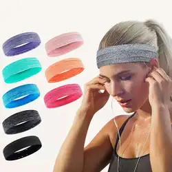 Custom logo elastic headbands headtie comfortable fabric Hair Cool Head Tie sports Headband for men