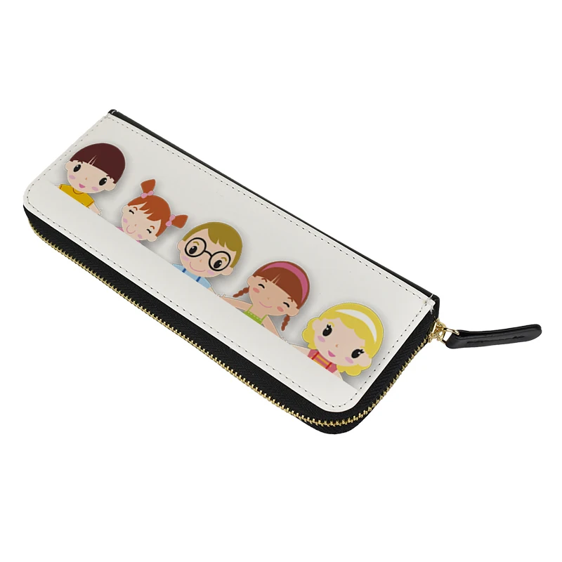 Professional Custom Simple Multifunctional Pencil Pouch Pu Leather Printing Pattern Cartuchera Unicorn Pencil Pouch For Girls