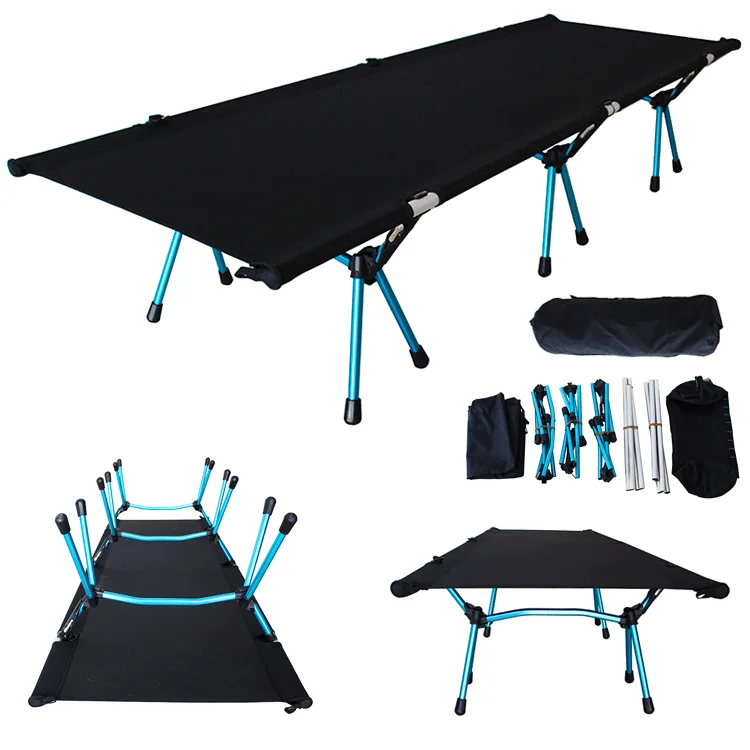Wholesale Outdoor Ultralight Aluminum Lightweight Portable Folding Camping Bed