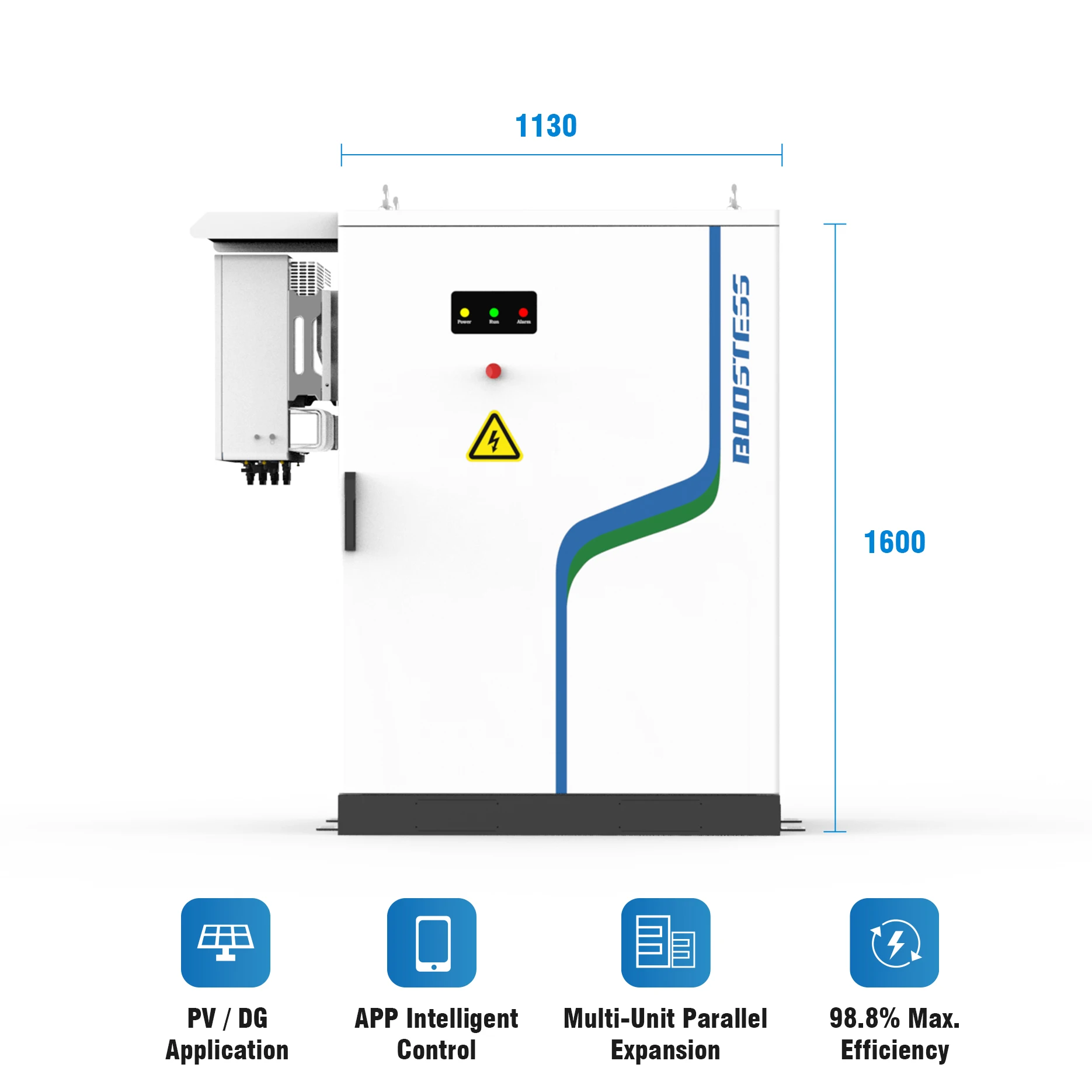 BOOSTESS Ukraine Power Backup Italy CEI 0-21:2022-03 50 кВт 100 кВтч все в одном PV + DG литий-ионный аккумулятор контейнер для хранения энергии