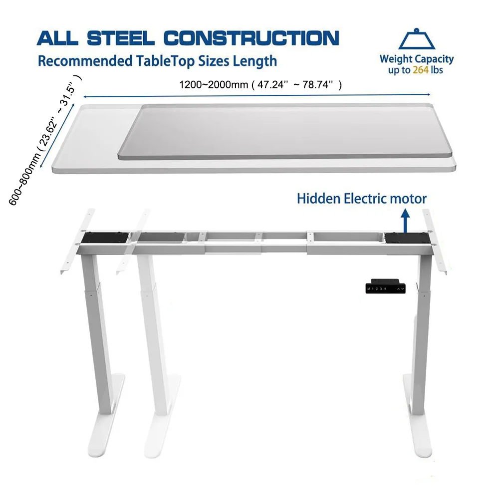 Height Adjustable Automatic Up Down Desk Electric Sit Stand Desk Manufacturer